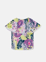 Angel & Rocket Purple Darcy Print Collar 100% Cotton Top - Image 4 of 5