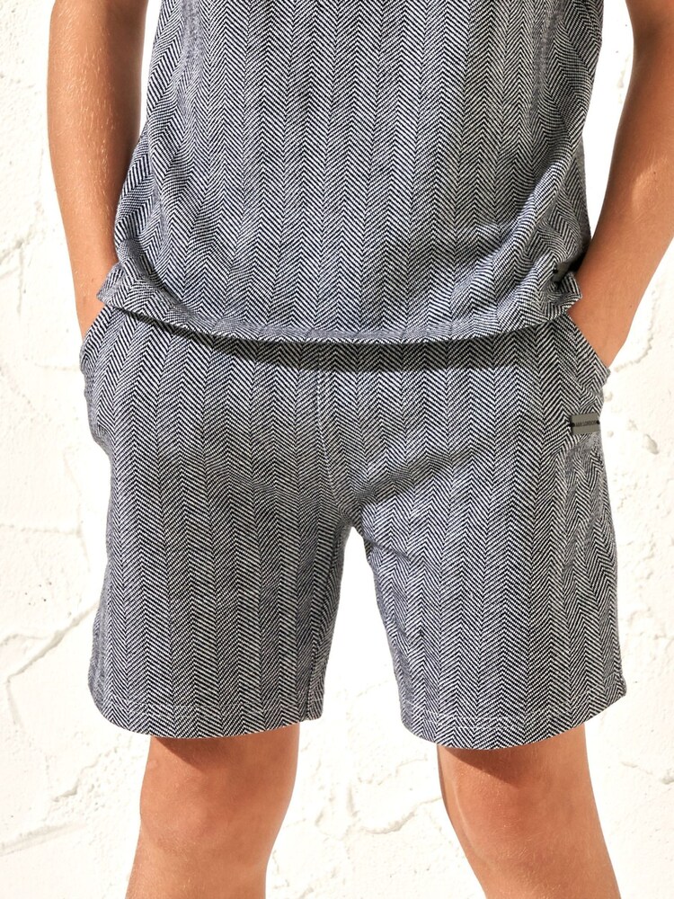 Angel & Rocket Grey Justin Herringbone Smart Shorts - Image 1 of 4