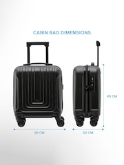 Flight Knight 45x36x20cm Easy Jet Underseat 8 Wheel ABS Hard Case Cabin Carry On Hand Luggage - Image 2 of 7