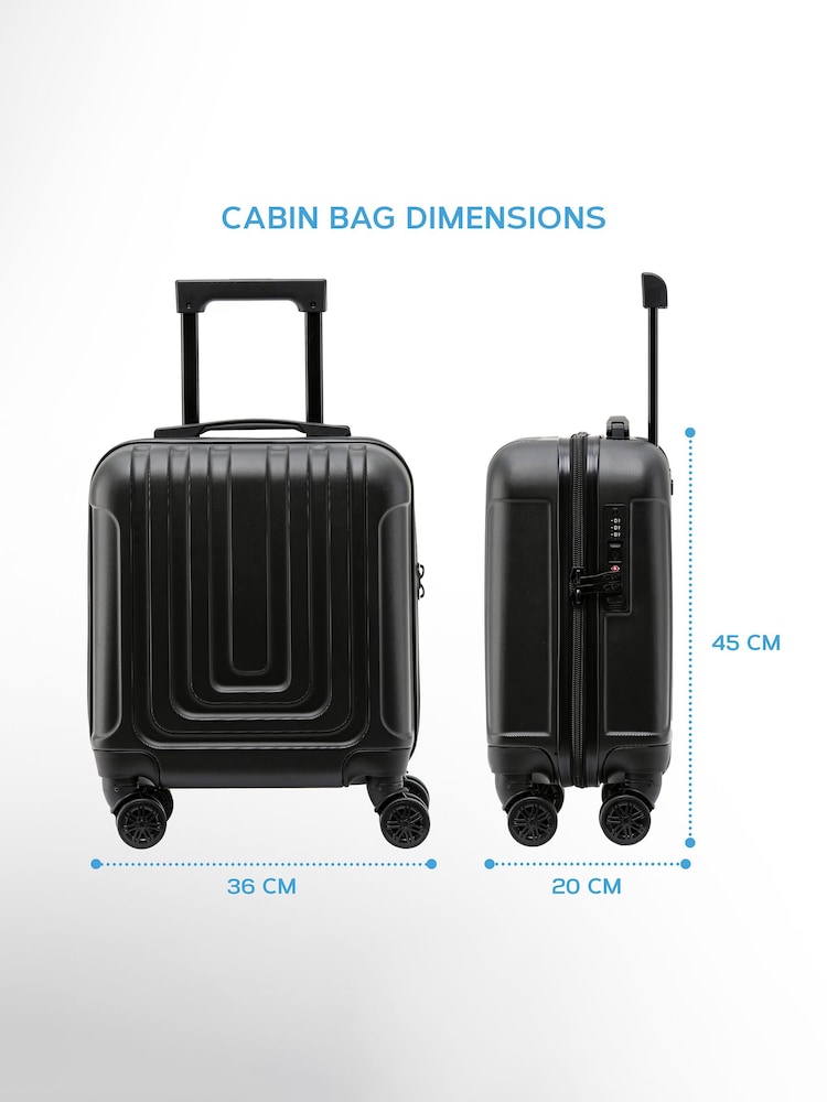 Flight Knight 45x36x20cm Easy Jet Underseat 8 Wheel ABS Hard Case Cabin Carry On Hand Luggage - Image 2 of 7