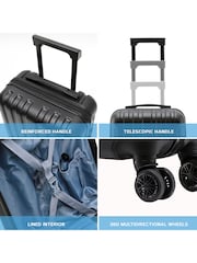 Flight Knight 45x36x20cm Easy Jet Underseat 8 Wheel ABS Hard Case Cabin Carry On Hand Luggage - Image 4 of 7