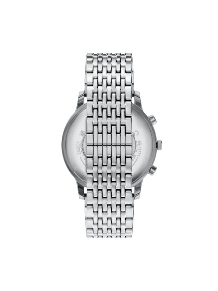 Emporio Armani Silver Chronograph Stainless Steel Watch - Image 2 of 6 Emporio Armani Silver Chronograph Stainless Steel Watch - Image 2 of 6