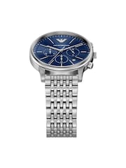 Emporio Armani Silver Chronograph Stainless Steel Watch - Image 3 of 6