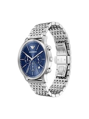 Emporio Armani Silver Chronograph Stainless Steel Watch - Image 5 of 6