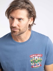Blau - Weird Fish Dabs Army Artist T-Shirt mit Back-Print - Bild 4 von 4