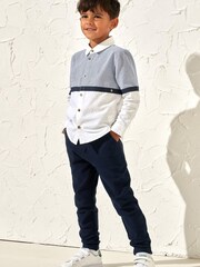 Angel & Rocket Blue Linen Yoke Oxford Shirt - Image 2 of 2