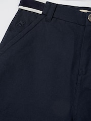 Angel & Rocket Blue Bernard Smart Textured 100% Cotton Trousers - Image 7 of 7