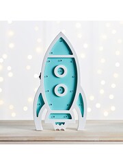 Lights4fun Green Childrens Rocket Night Light - Image 2 of 3
