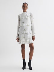 Florere Floral Tiered Mini Dress - Image 1 of 5