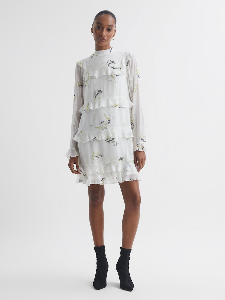 Florere Floral Tiered Mini Dress - Image 1 of 5