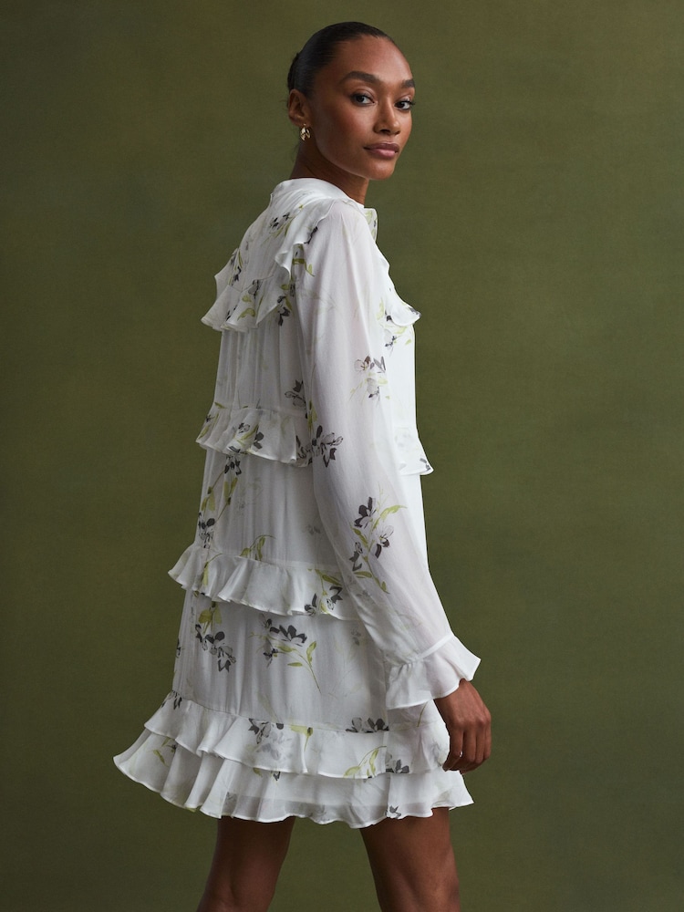 floral tiered mini dress Ditsy Floral Tiered Mini Dress