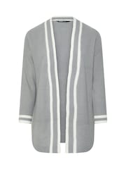 Yours Curve Grey Tipped Cardigan - Image 5 of 6