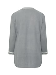 Yours Curve Grey Tipped Cardigan - Image 6 of 6