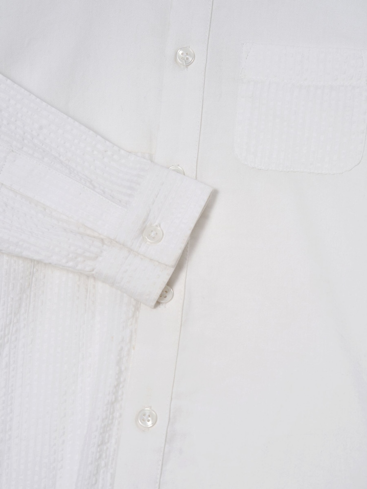 Angel & Rocket White Textured Thomas 100% Cotton Shirt - Image 5 of 5