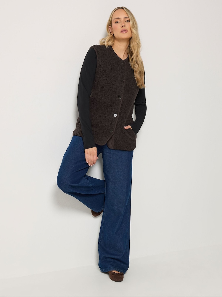 Long Tall Sally Brown Sherpa Gilet - Image 2 of 6