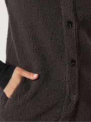 Long Tall Sally Brown Sherpa Gilet - Image 4 of 6