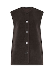 Long Tall Sally Brown Sherpa Gilet - Image 5 of 6