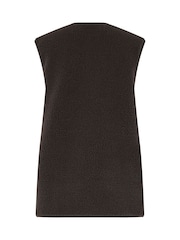 Long Tall Sally Brown Sherpa Gilet - Image 6 of 6