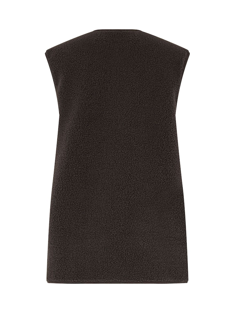 Long Tall Sally Brown Sherpa Gilet - Image 6 of 6
