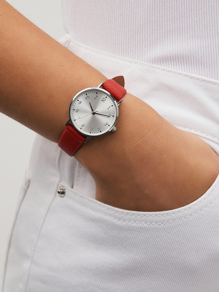 Red Simple Strap Watch - Image 1 of 4