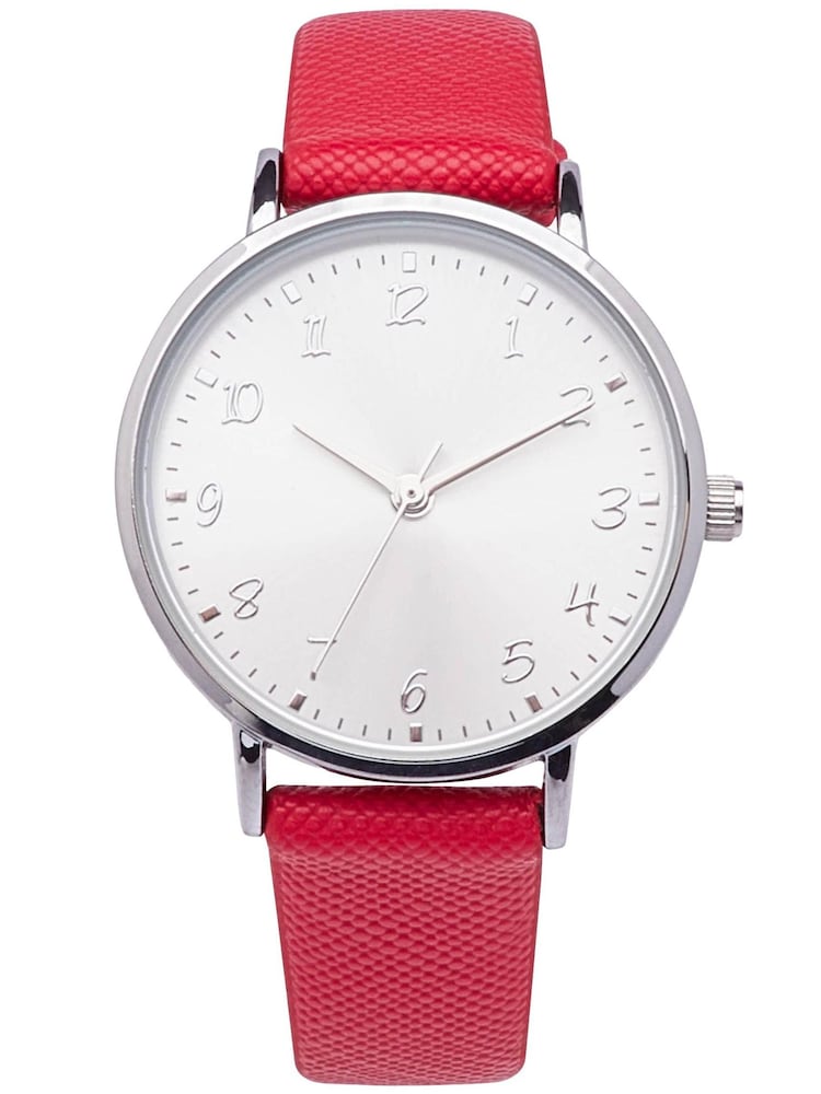 Red Simple Strap Watch - Image 2 of 4
