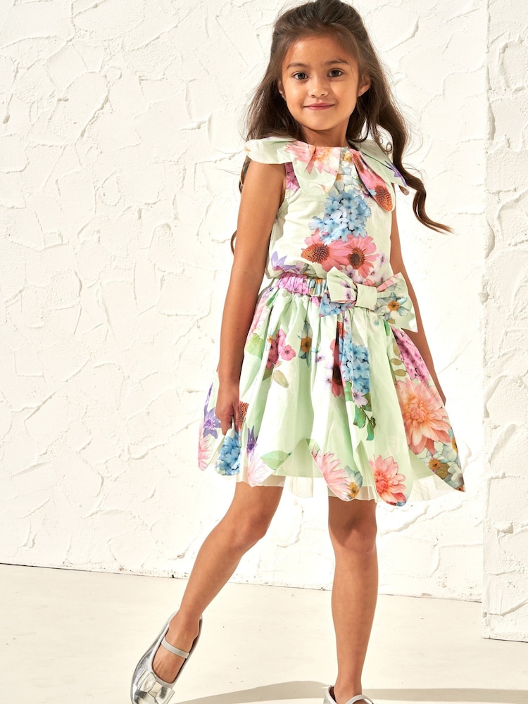Angel & Rocket Green 100% Cotton Darcy Petal Skirt - Image 1 of 5 Angel & Rocket Green 100% Cotton Darcy Petal Skirt - Image 1 of 5