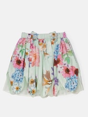 Angel & Rocket Green 100% Cotton Darcy Petal Skirt - Image 4 of 5