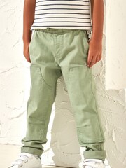 Angel & Rocket Green Jace Stitch Detail Washed Trousers - Image 1 of 5