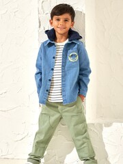 Angel & Rocket Green Jace Stitch Detail Washed Trousers - Image 2 of 5