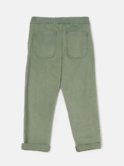 Angel & Rocket Green Jace Stitch Detail Washed Trousers - Image 4 of 5