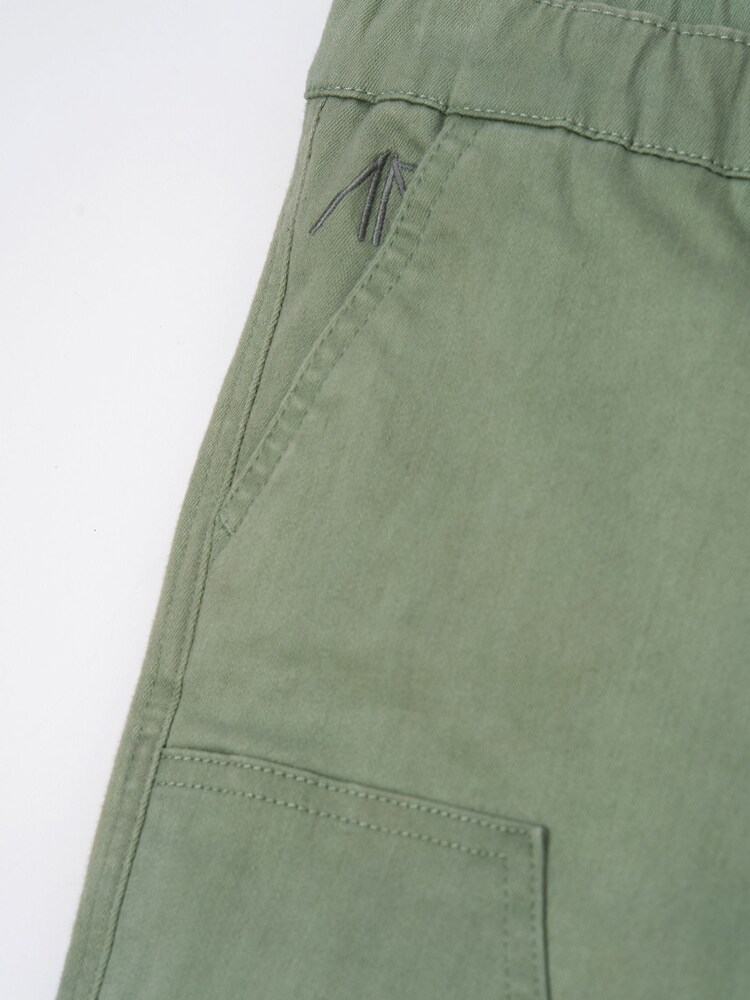 Angel & Rocket Green Jace Stitch Detail Washed Trousers - Image 5 of 5