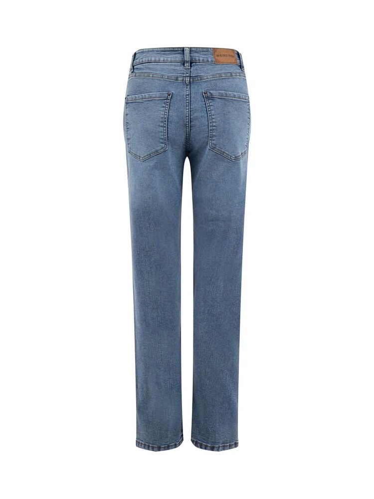 Weird Fish Blue Gemma Straight Fit Jeans - Image 7 of 7 Weird Fish Blue Gemma Straight Fit Jeans - Image 7 of 7