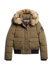 Superdry Green Everest Hooded Puffer Bomber Jacket - Image 5 of 7