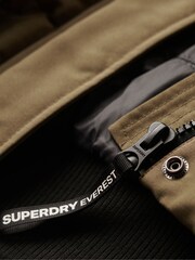 Superdry Green Everest Hooded Puffer Bomber Jacket - Image 7 of 7