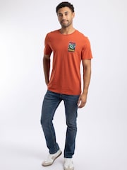 Weird Fish Orange Space Coddity Back Print Artist T-Shirt - Image 4 of 6