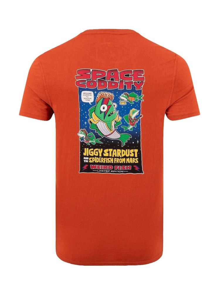 Weird Fish Orange Space Coddity Back Print Artist T-Shirt - Image 6 of 6