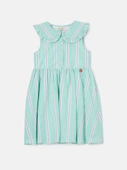 Angel & Rocket Light Green Jessie Stripe Button Through Dress - Image 1 of 6