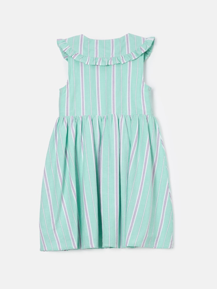 Angel & Rocket Light Green Jessie Stripe Button Through Dress - Image 2 of 6