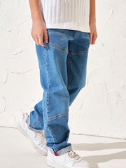 Angel & Rocket Blue Roman Washed Denim Biker Jeans - Image 1 of 6