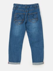Angel & Rocket Blue Roman Washed Denim Biker Jeans - Image 5 of 6
