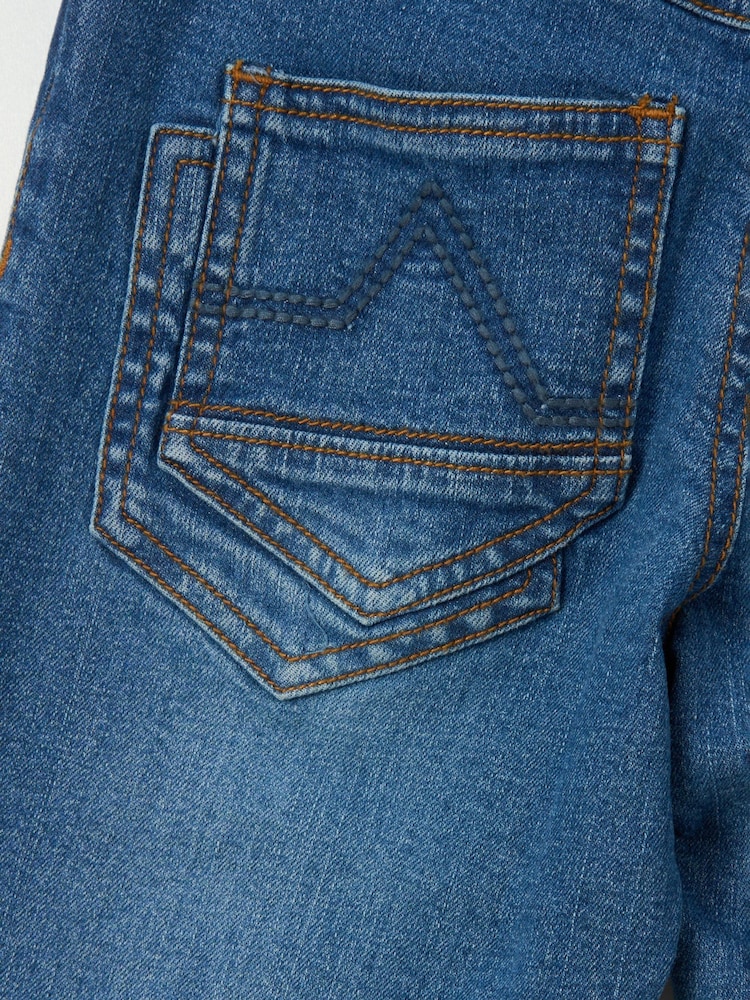 Angel & Rocket Blue Roman Washed Denim Biker Jeans - Image 6 of 6