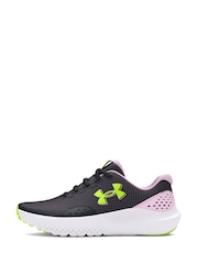 Under Armour Black/Pink Surge 4 Trainers - Image 2 of 5