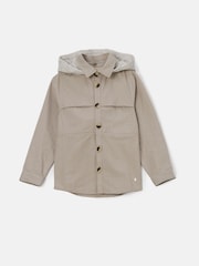 Angel & Rocket Cream Chuck Textured Pocket Overshirt - Image 1 of 7