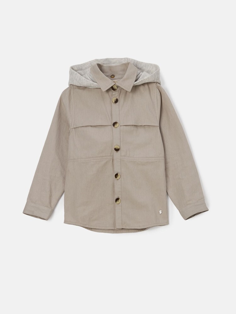 Angel & Rocket Cream Chuck Textured Pocket Overshirt - Image 1 of 7