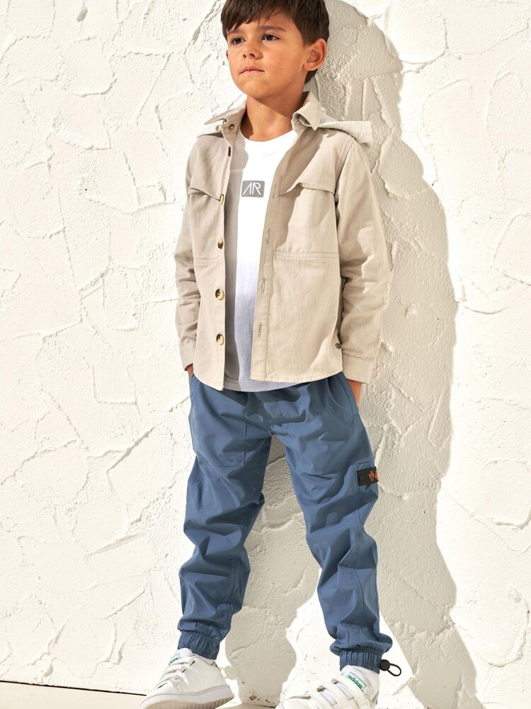 Angel & Rocket Cream Chuck Textured Pocket Overshirt - Image 3 of 7