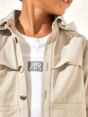 Angel & Rocket Cream Chuck Textured Pocket Overshirt - Image 4 of 7