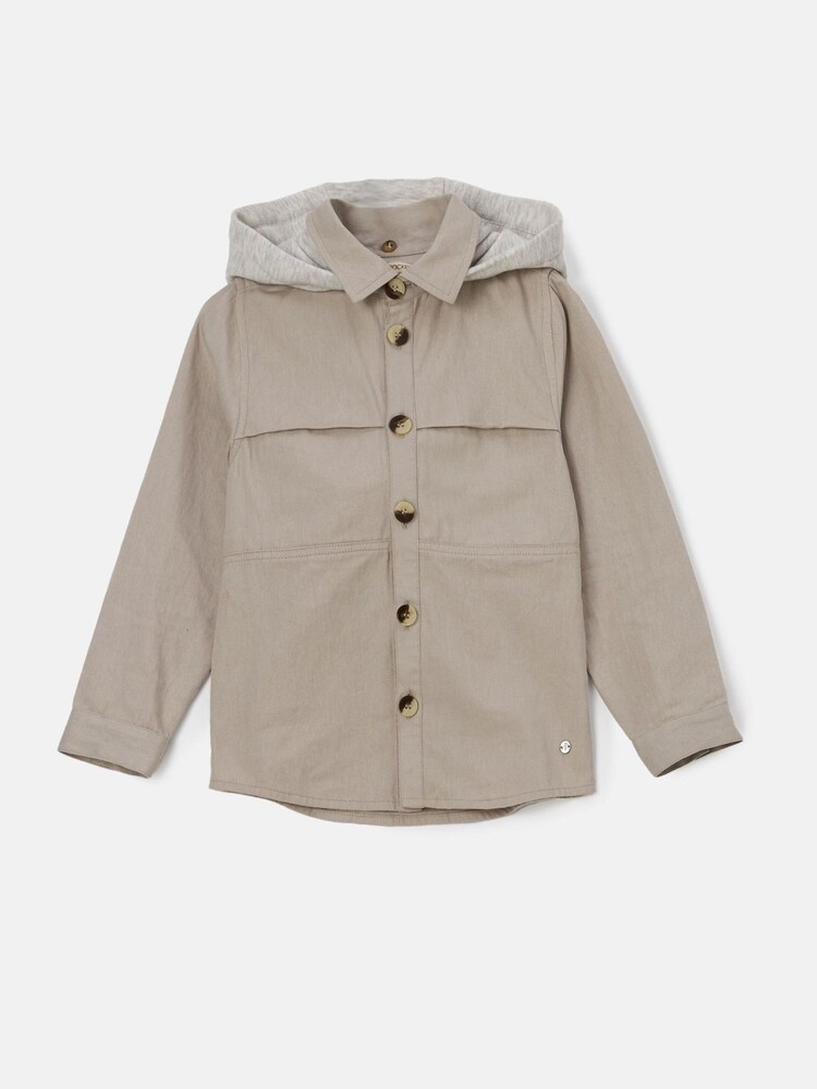Angel & Rocket Cream Chuck Textured Pocket Overshirt - Image 5 of 7