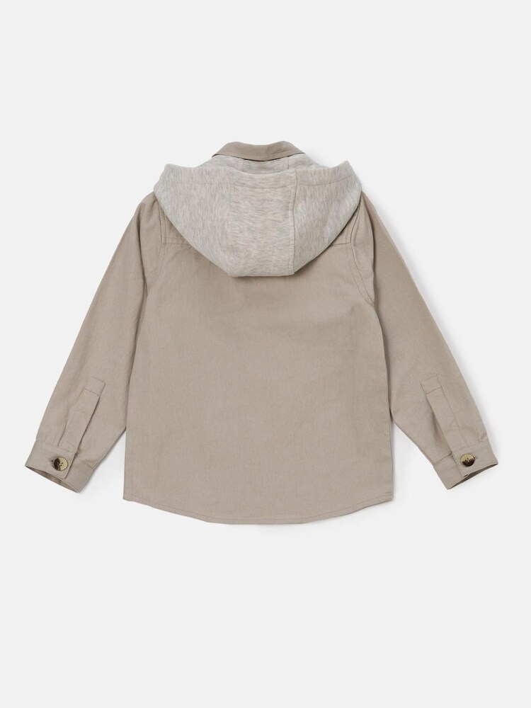 Angel & Rocket Cream Chuck Textured Pocket Overshirt - Image 6 of 7