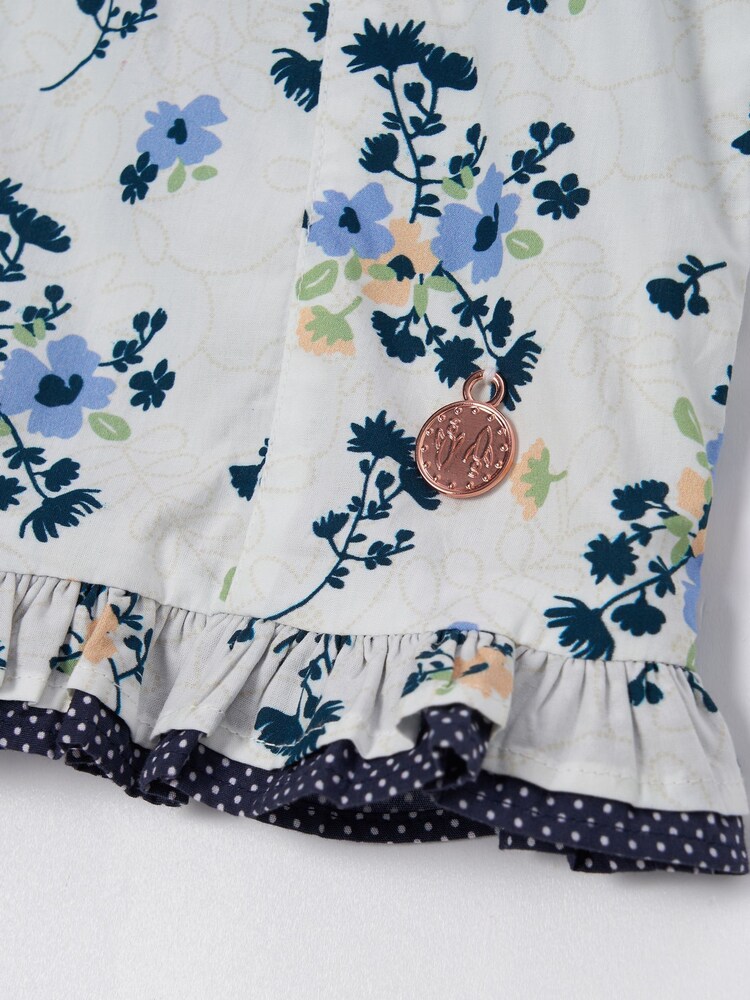 Angel & Rocket Cream Pia Woven Shirred Back Top - Image 7 of 7