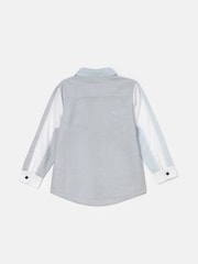 Angel & Rocket Blue Chase Panelled 100% Cotton Shirt - Image 5 of 6